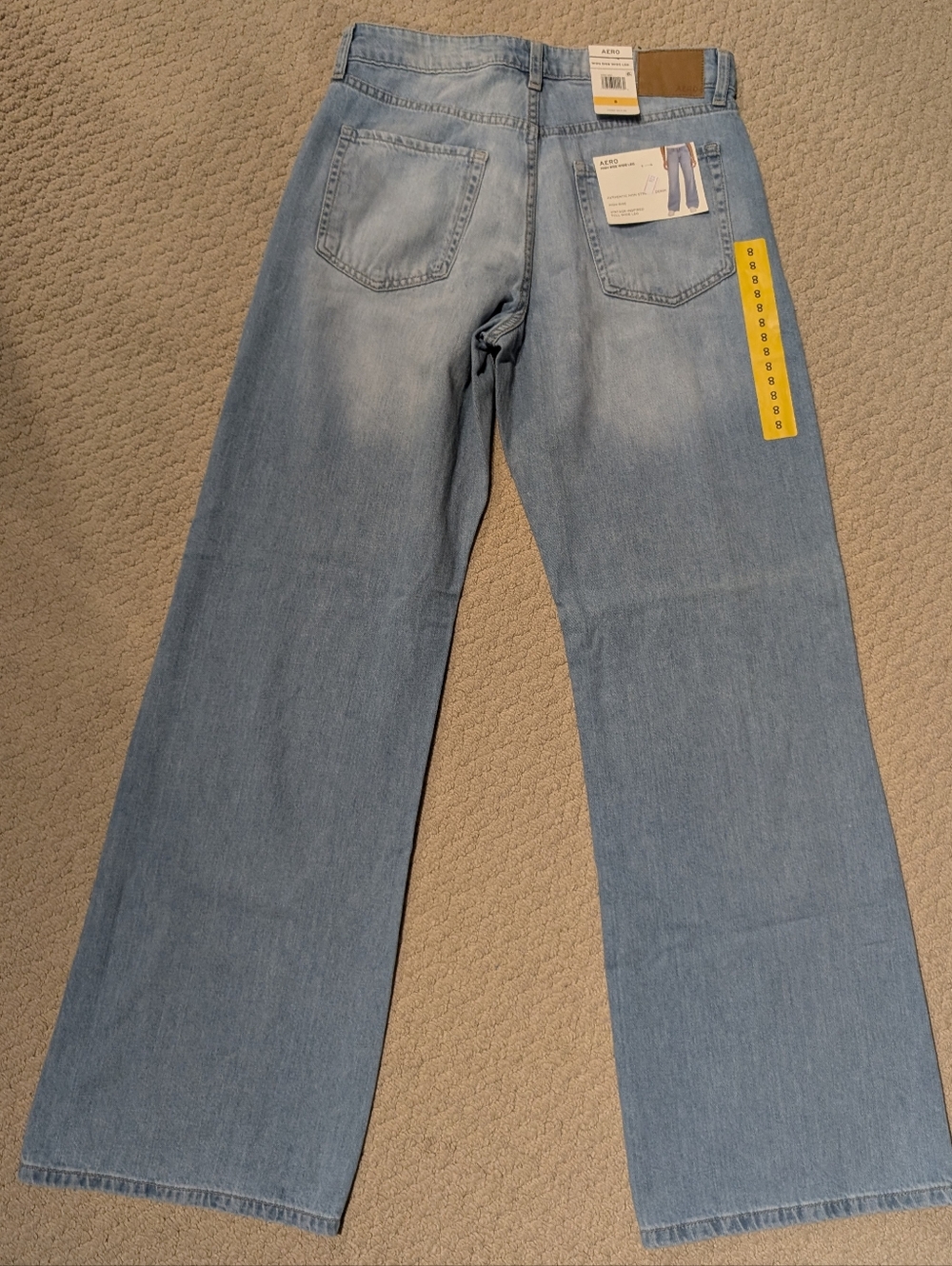 Aeropostale High Rise Wide Leg Medium Wash Jeans NWT Women's Size 8 - Picture 5 of 9